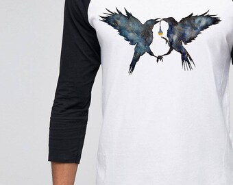 ZuskaArt Galaxy |Witchcraft Magic Ravens Unisex Hoodie Sweatshirt| Shamanic crow |Elixir Potion Spirit animal totem |Native American