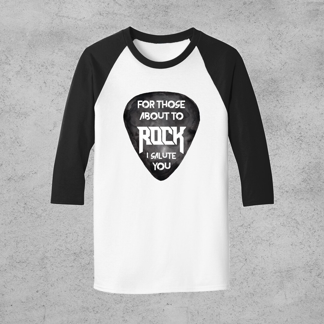 For Those About to ROCK AC/DC unisex Raglan T-shirt 3/4 - Etsy