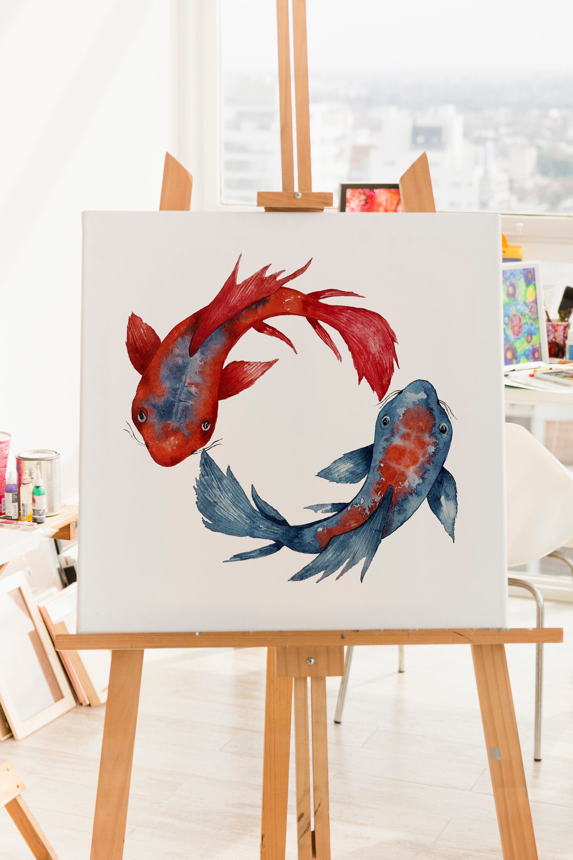 Three Butterfly Koi Fish' Art Print - mduerksen