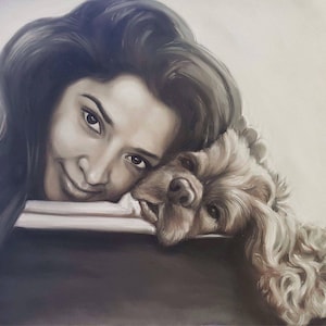 Custom portrait, portrait from photo, pastel portrait, dog portrait