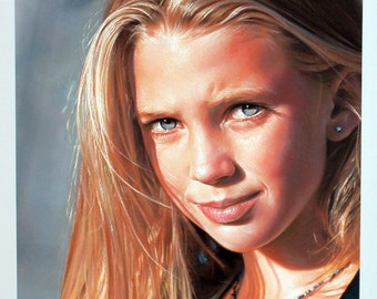 Custom portrait, pastel portrait,pastel painting, painting from photo,girl