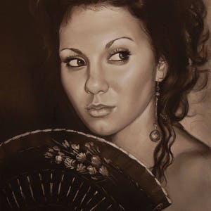 Custom portrait, pastel portrait, women portrait, commission portrait