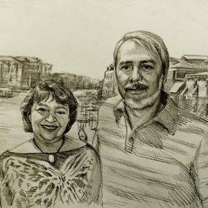 Pencil sketch , family sketch, sketch from photo, family portrait, portrait of couple