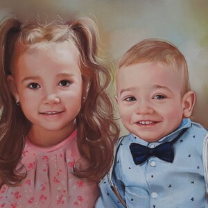 Pastel portrait, custom portrait, child portrait, girl portrait, portrait from photo, boy portrait, Christmas gift