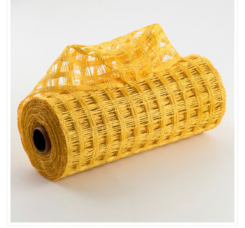 Yellow Poly Burlap Mesh. 10 inch X 10 yard poly burlap. Poly Etsy