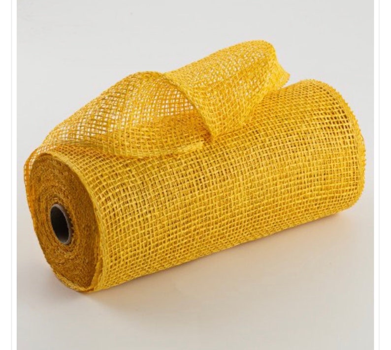 Yellow Poly Burlap Mesh. 10 inch X 10 yard poly burlap. Poly Etsy
