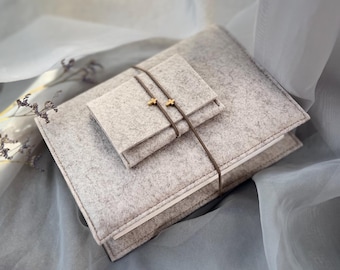 Rosenkranz Etui aus Filz mit Kreuz Perle – Rosenkranz Tasche – Geschenk zur Erstkommunion oder Firmung