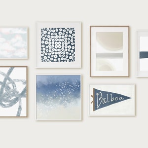 Hamptons Style Coastal Gallery Wall, Digital Download Beach Themed Decor