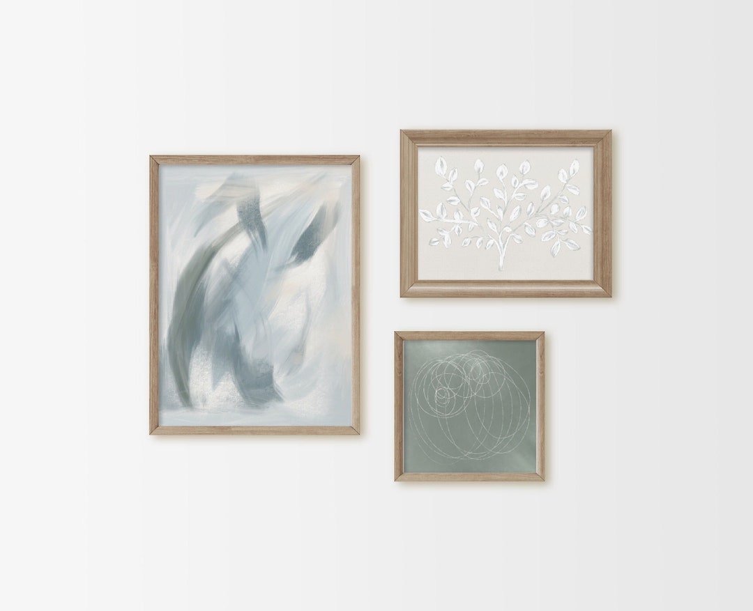 Abstract Coastal Gallery Wall Art Set, Digital Download, Printable