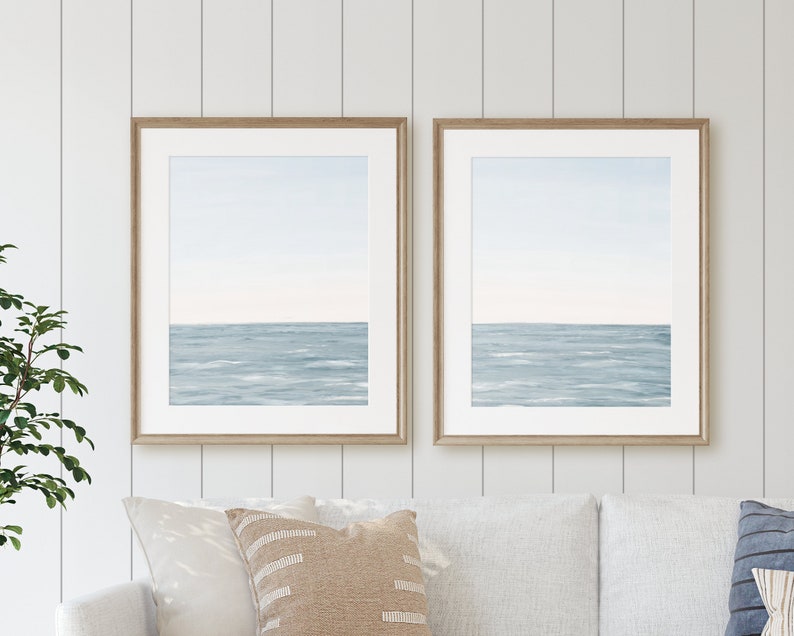 Ocean Wall Art Set of Two Wall Art Serena and Lily Inspired Etsy