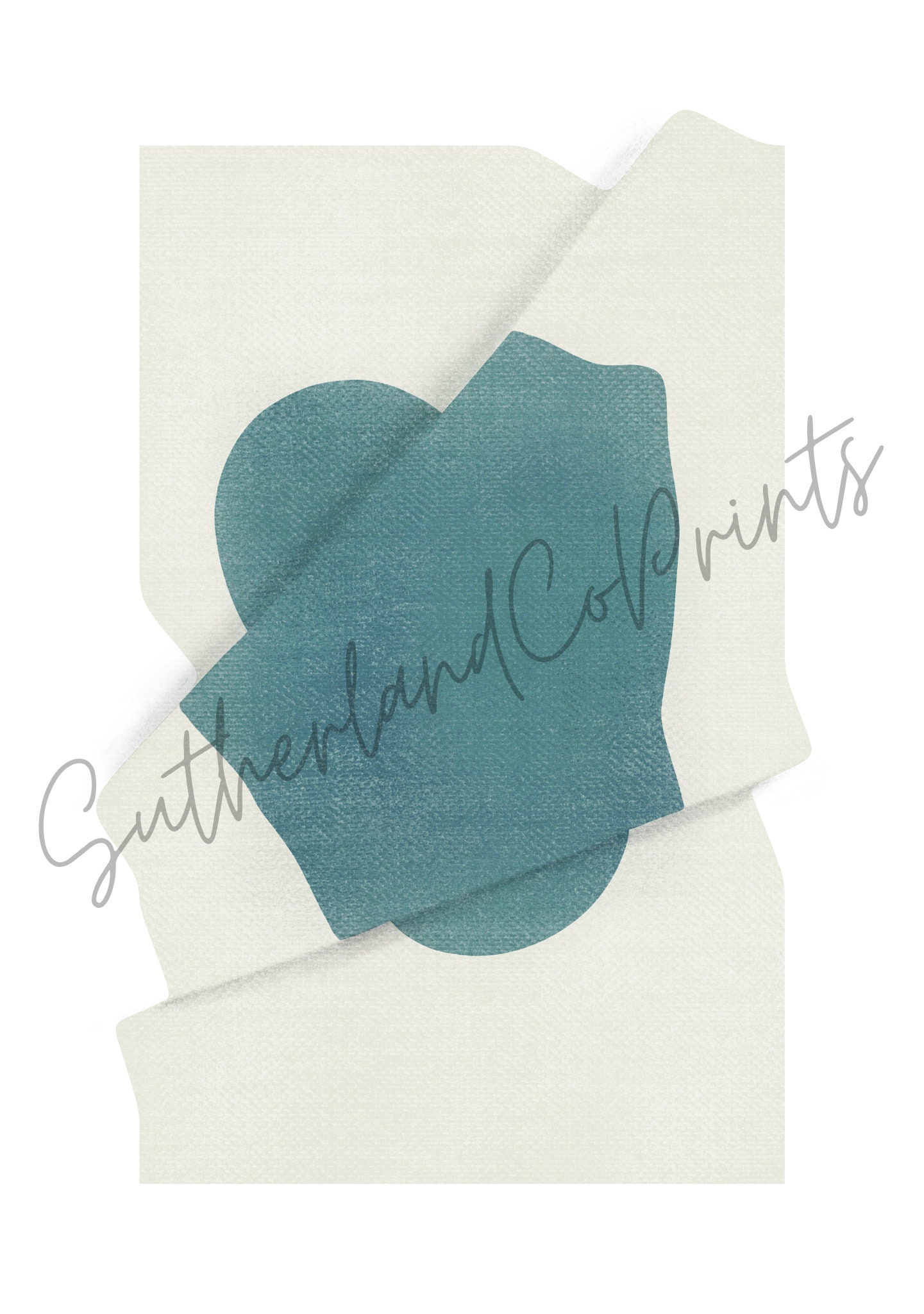 Image showcasing Textured Paper Art Print, Modern Abstract Art, Textile Art Print, Set ...