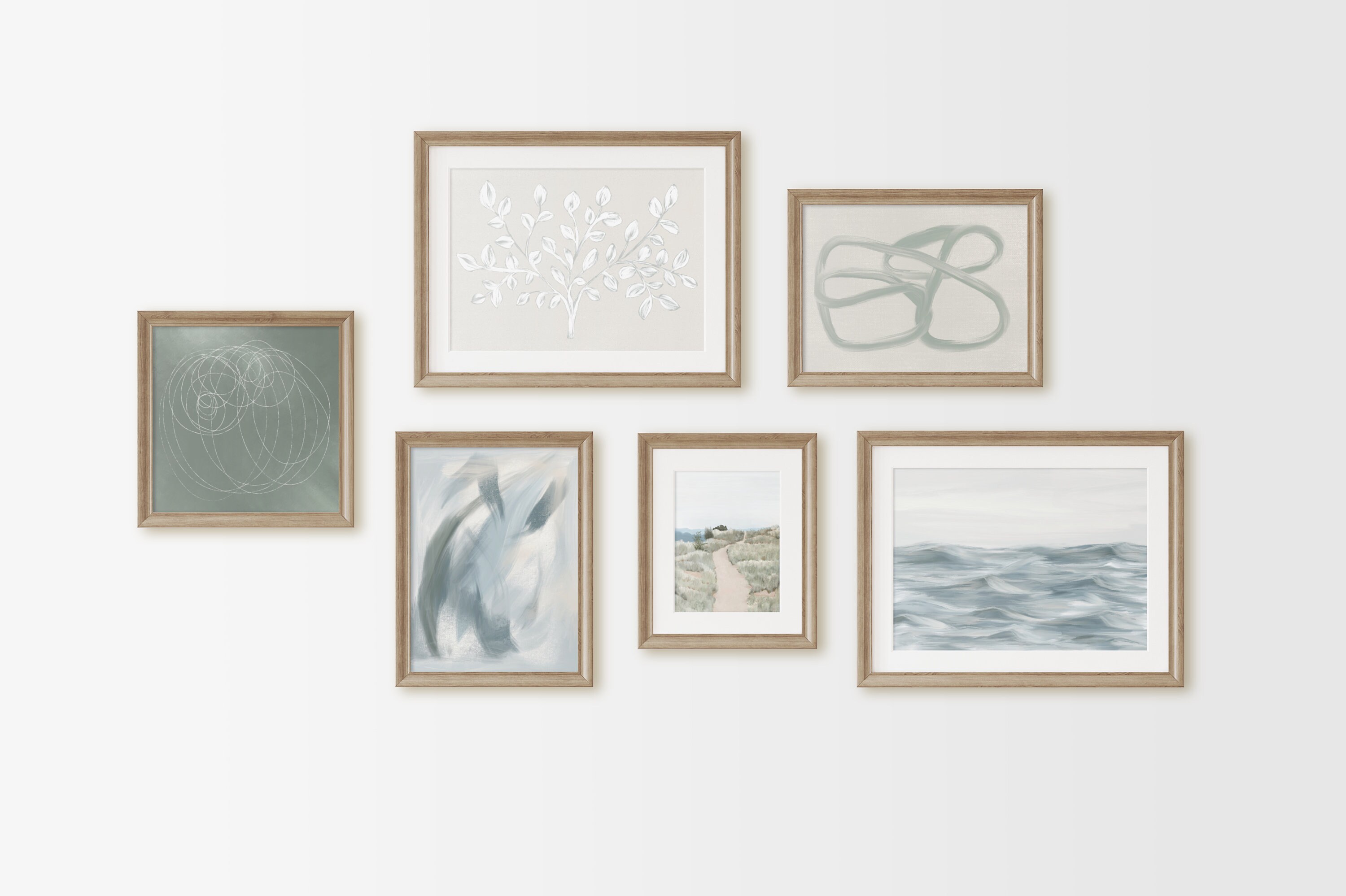 Coastal Gallery Wall Art Set Digital Download Printable Etsy