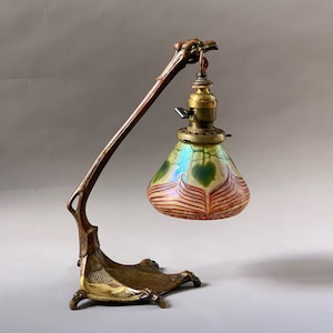 Bronze Art Nouveau Lamp in the style of Gustav Gurschner