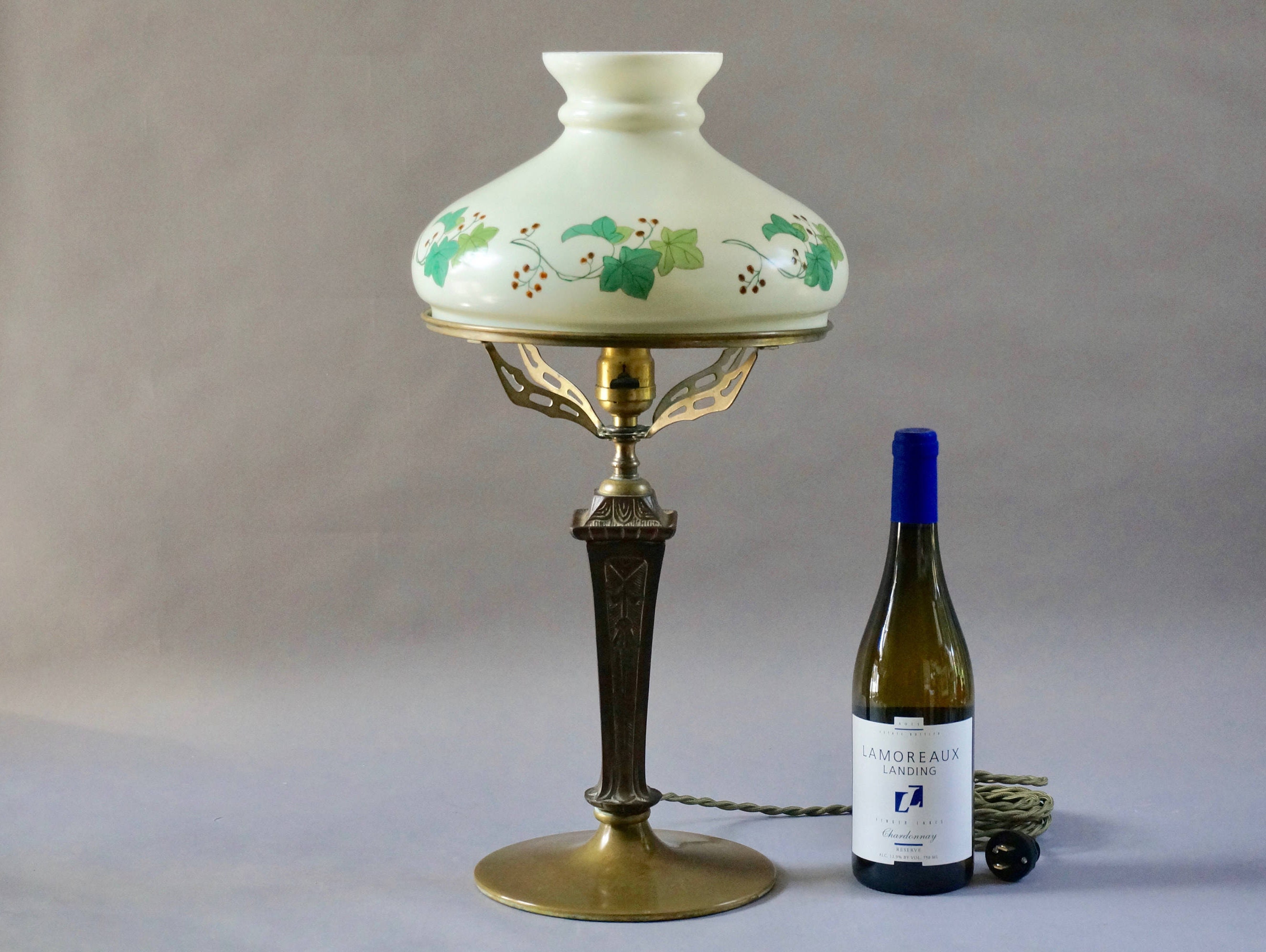 Handel 2395 Shade Ivy Leaf 1902 Lamp Etsy