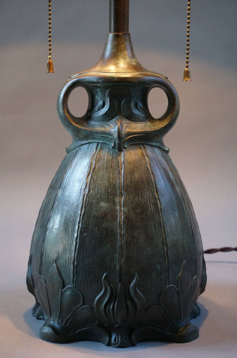 Pittsburgh Lamp With Obverse Painted Shade Etsy