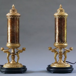 Art Deco Bronze Mantel Lamps (pair)