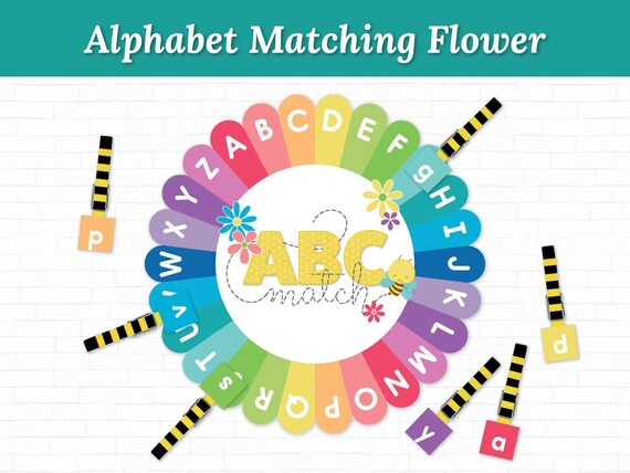 Alphabet Matching Flower | Teach Letter Recognition | DIY Learning Letters Activity | Busy Book Binder Kit
