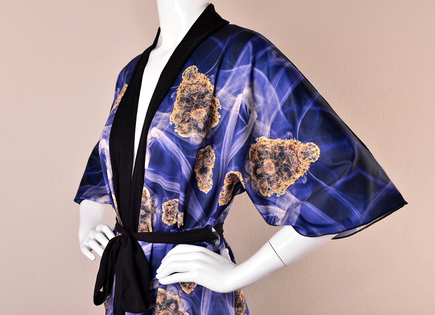 Mens Kimono Robe Cannabis Robe Weed Kimono Robe Mens Robe Etsy Canada