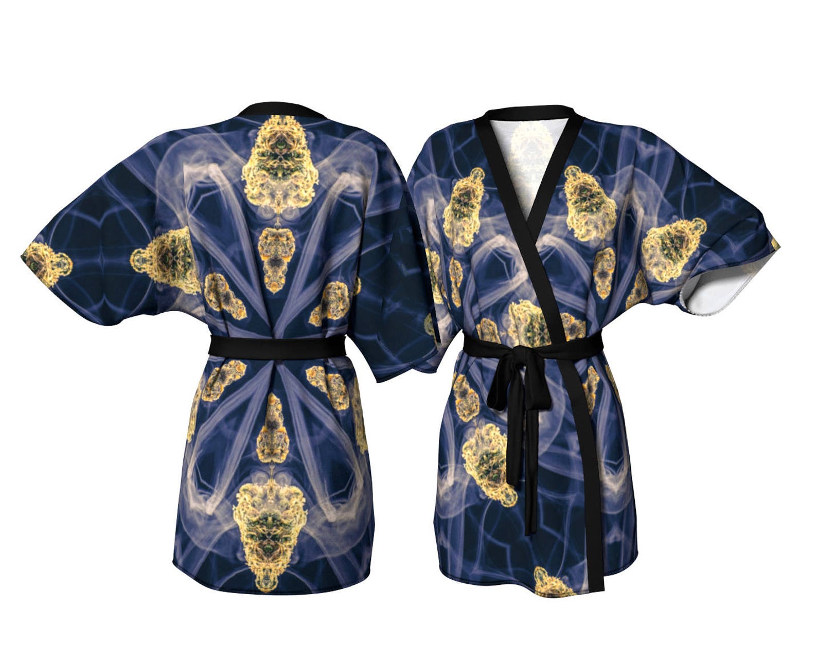 Mens Kimono Robe Cannabis Robe Weed Kimono Robe Mens Robe Etsy Canada