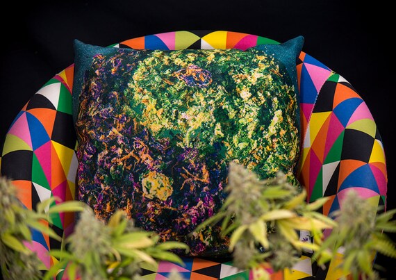 Cannabis Pillow 420 Decor Pillow Case Home Decor Marijuana Etsy
