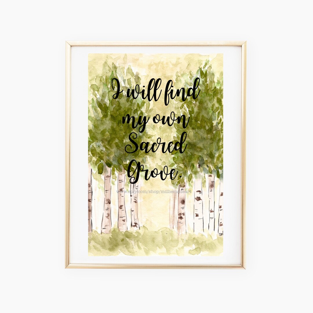 Sacred Grove LDS Watercolor Art 4x6 and 8x10 Etsy