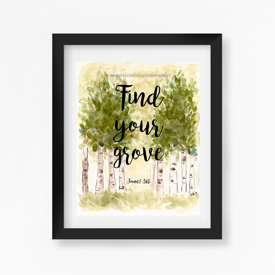 Find Your Grove LDS Watercolor Art Sacred Grove 4x6 8x10 Etsy