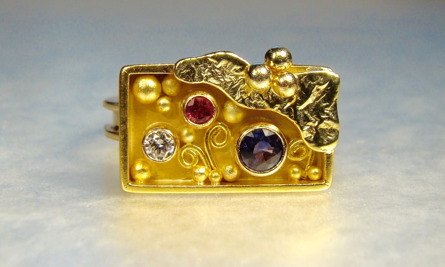 Gold Landscape Cocktail Ring