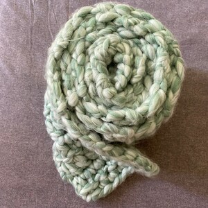 Blue Crochet Scarf