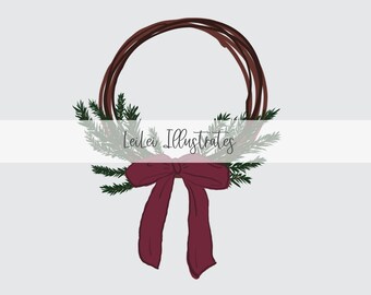 Imágenes prediseñadas de Navidad / Imágenes prediseñadas de corona de invierno / Vacaciones / Fabricación de tarjetas / Navidad clásica / Tarjeta de Navidad / Uso comercial GRATUITO