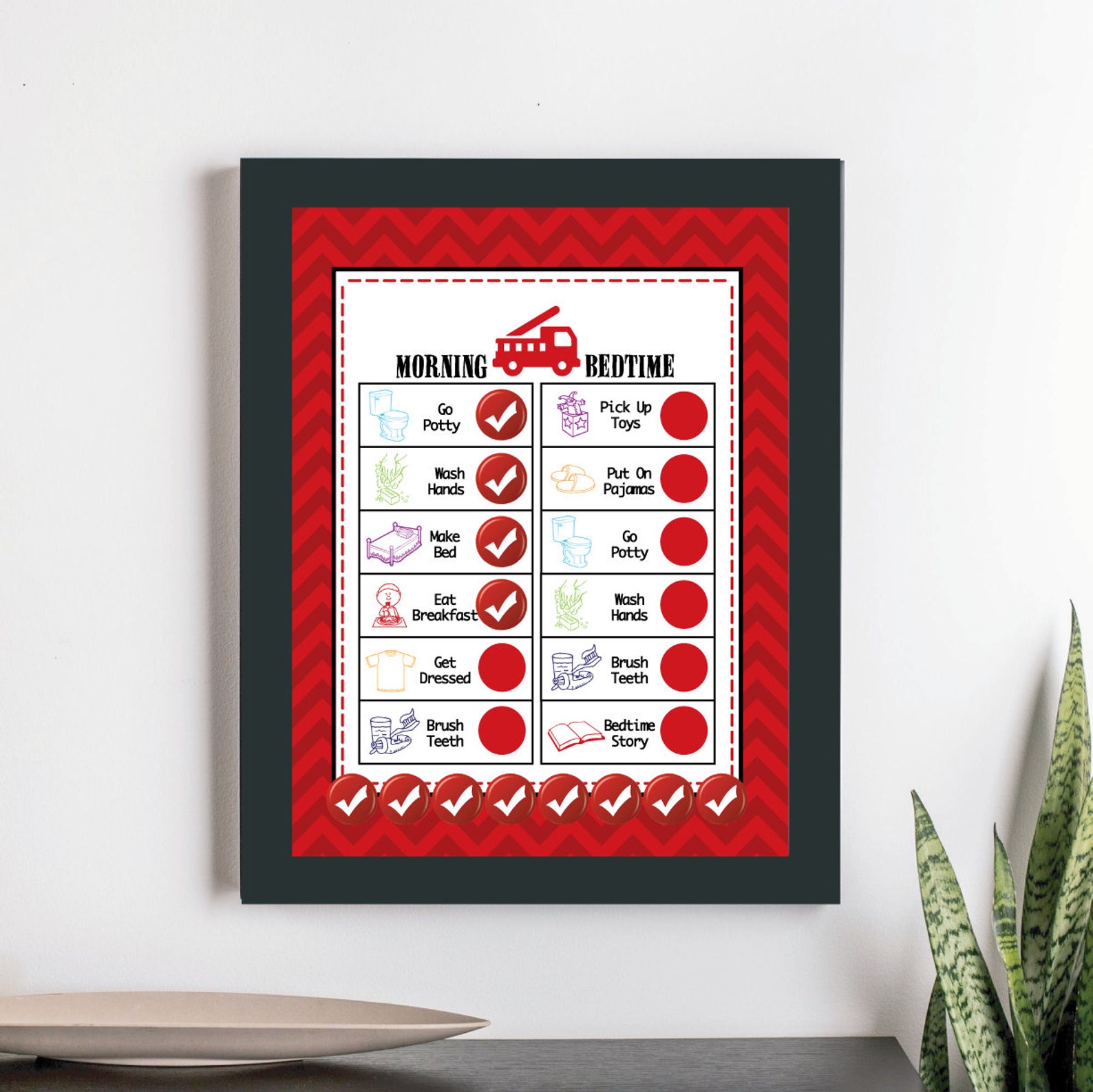 Boys Magnetic Toddler Chore Chart | Etsy