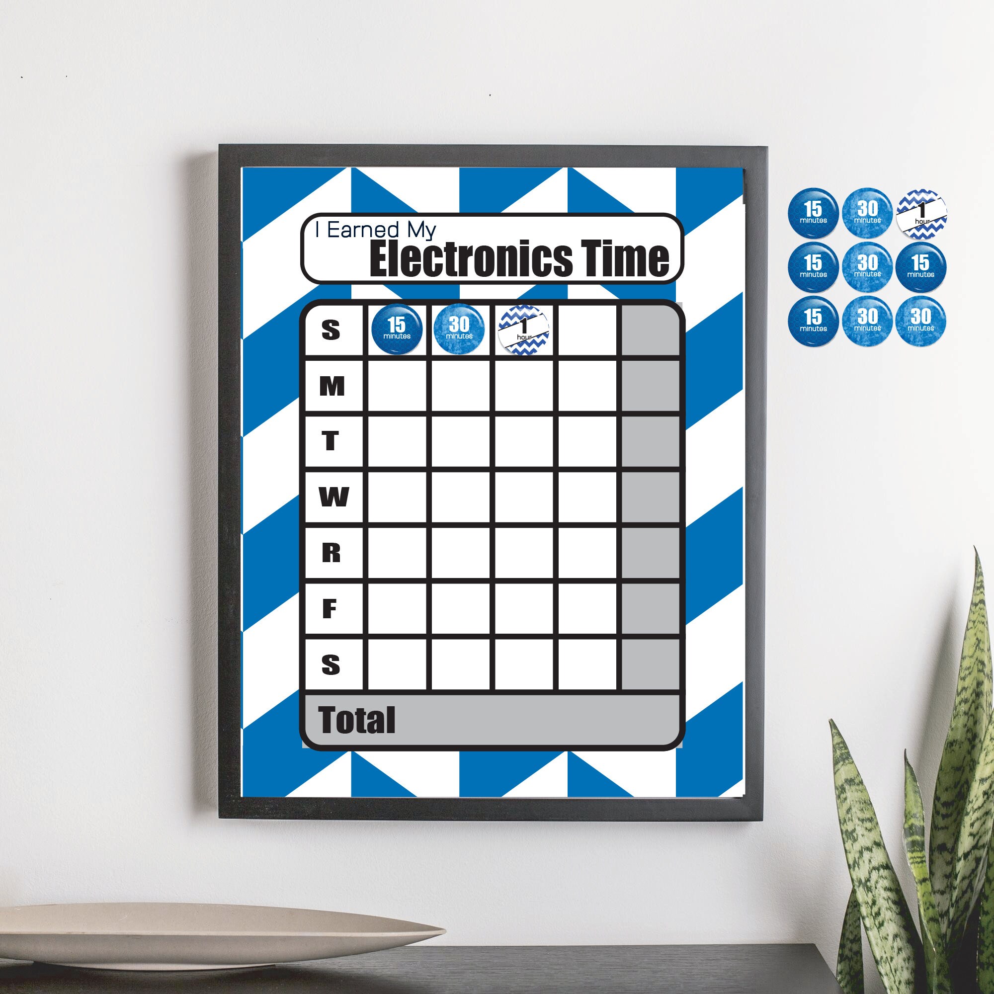Magnetic Electronics Reward Chart - Blue Alt Chevron - Etsy