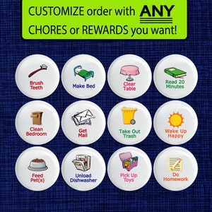 Custom Picture Chore Magnets (set of 12)