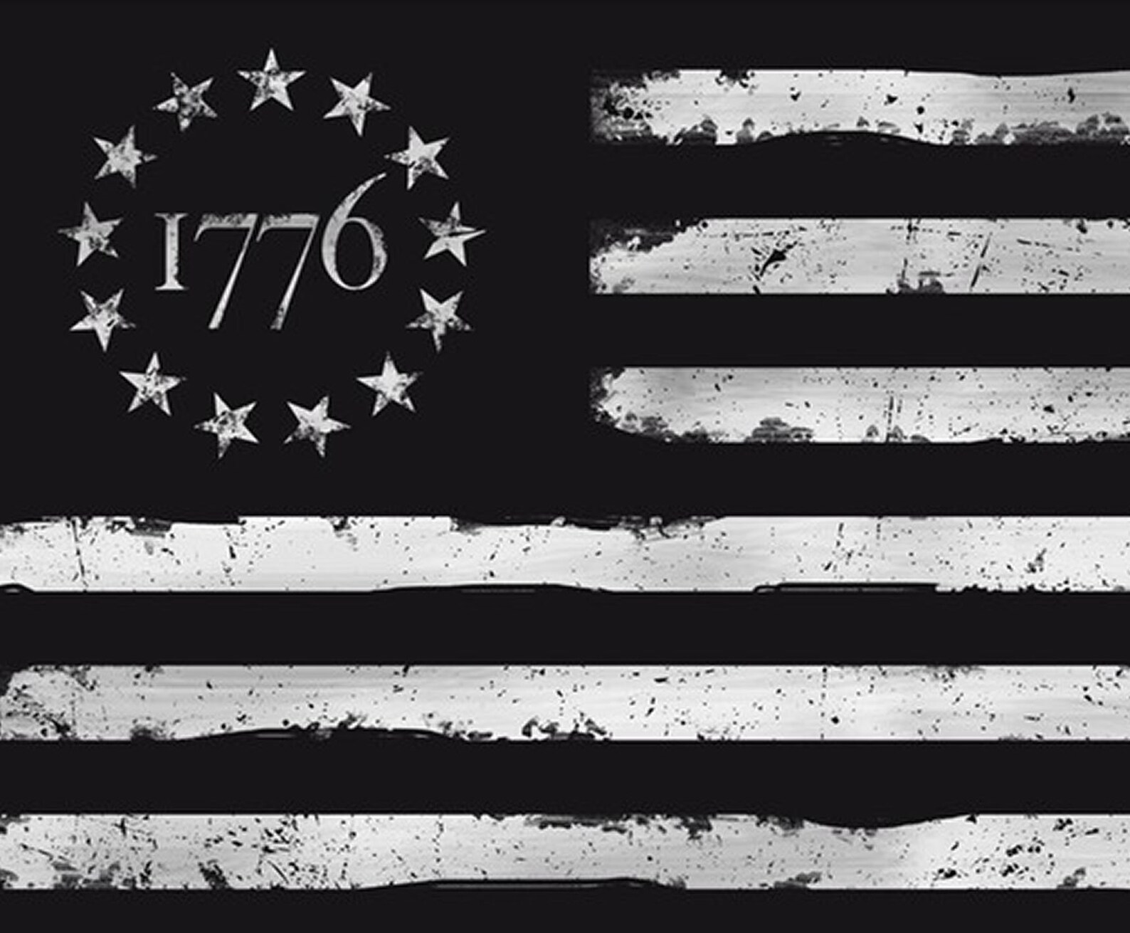 Betsy Ross Flag Black and White Etsy