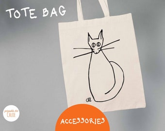 Tote bag estampado - gato