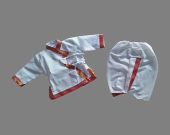 Newborn Baby Dhoti Kurta Set: Organic Cotton Traditional Angrakha Dress