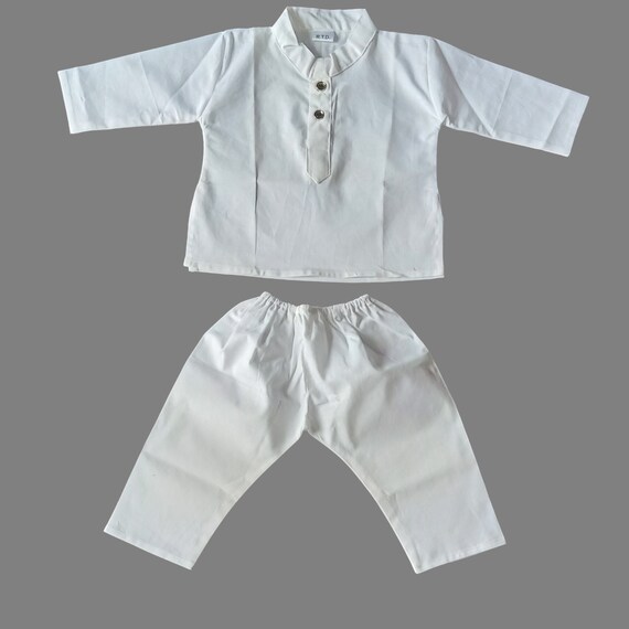 Cotton Kurta Pajama Set Infant Toddler Wear Ethnic White Dress Traditional Baby Wear. Etsy Canada
