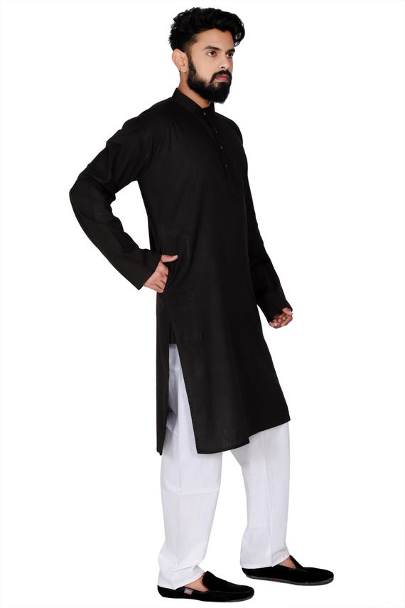 Organic Cotton Long Kurta for Men: Indian Wedding Outfit