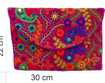 Indian Traditional Hand Embroidered, Designer Clutch Purse ( FREE Delivery )