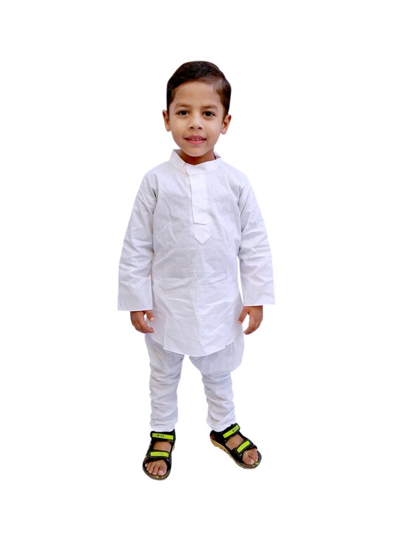 Indian Kid's Wear White Dress Boy's 