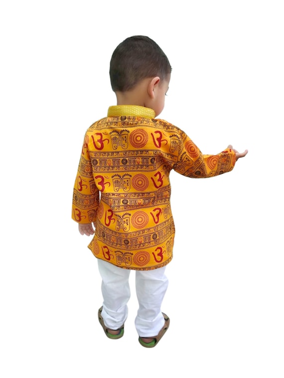 Saffron kurta pajama hotsell