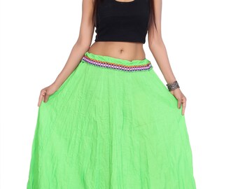 Embroidered Maxi Skirt: Plus Size Cotton Boho Festival Outfit