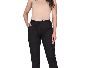 Pantalon Palazzo en coton bio : pantalon droit style bohème