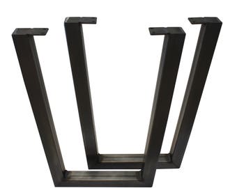 20" High V Shaped Steel Furniture Legs - 2 pack