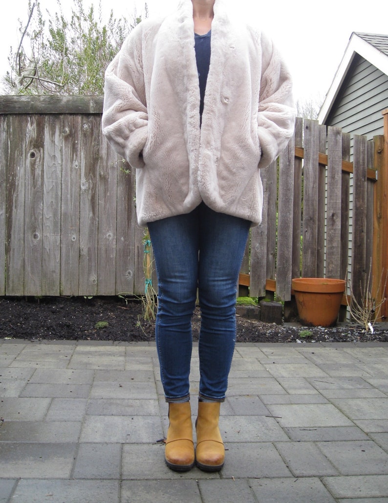 Real Sheared white Beaver fur Coat size L/XL STUNNING Etsy