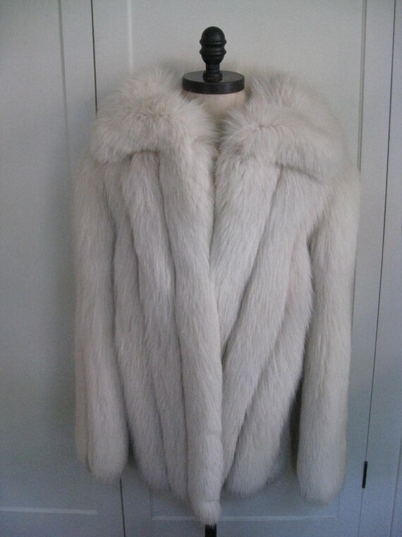 blush fox fur coat