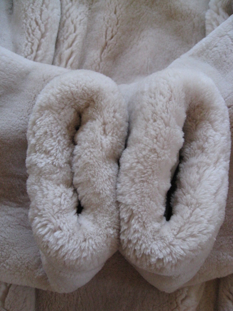 Real Sheared white Beaver fur Coat size L/XL STUNNING | Etsy