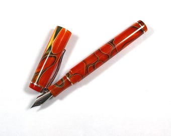 Orange Peel Cellulose Acetate Fountain Pen