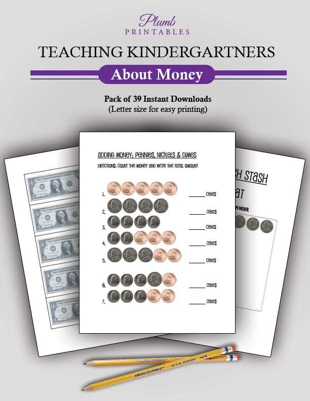 38 downloadable money worksheets for preschool and etsy