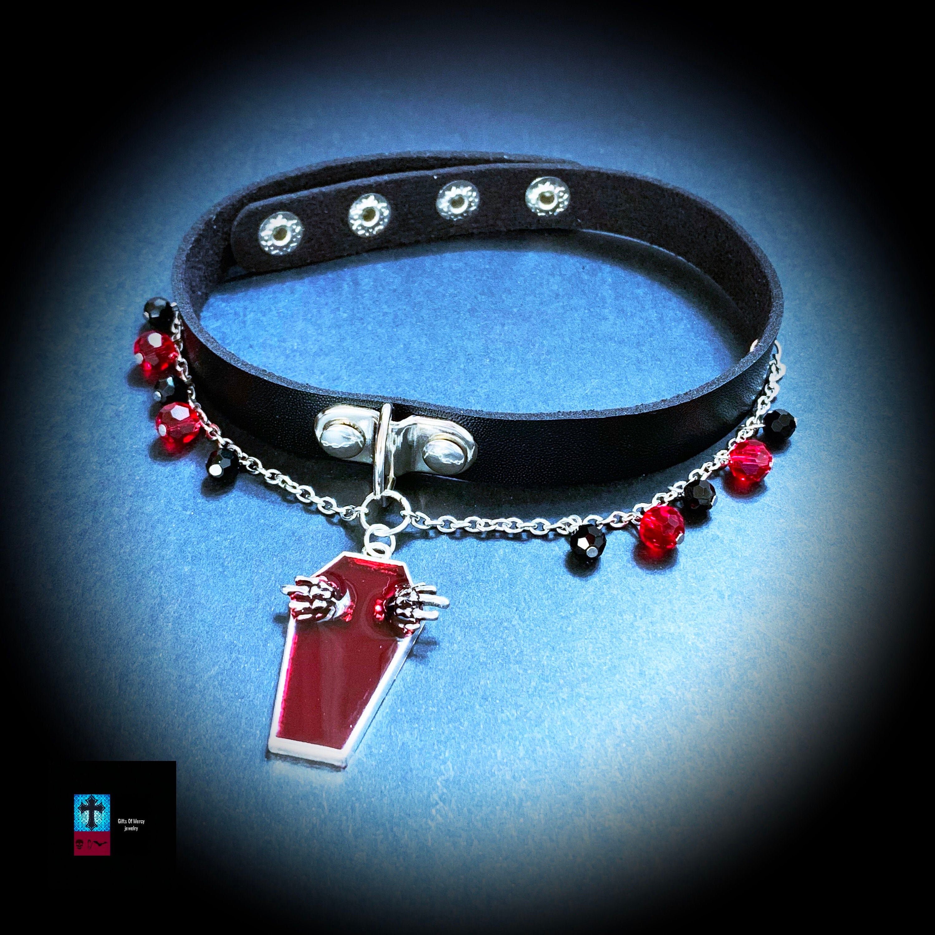 Goth Dog Collar
 Gothic Coffin Dog Collar Choker Unique Gifts For Her Coffin