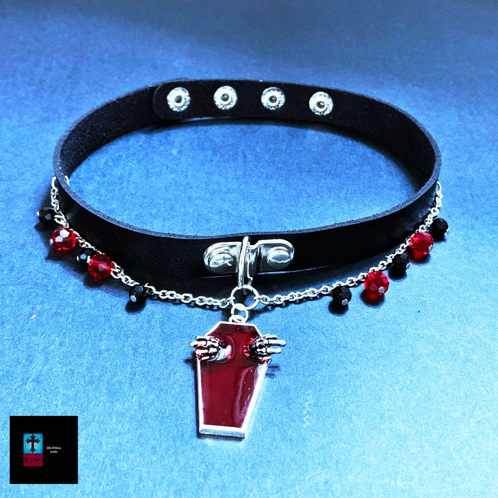 Gothic Coffin Dog Collar Choker Unique Gifts For Her Coffin Etsy